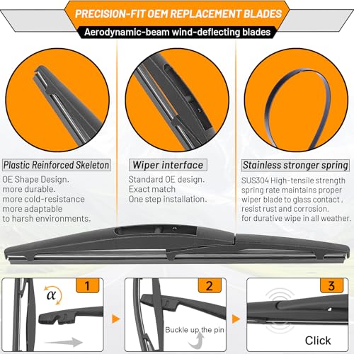 Windshield Wiper Blade Replacement for Honda CRV CR (24"+19"+10B")