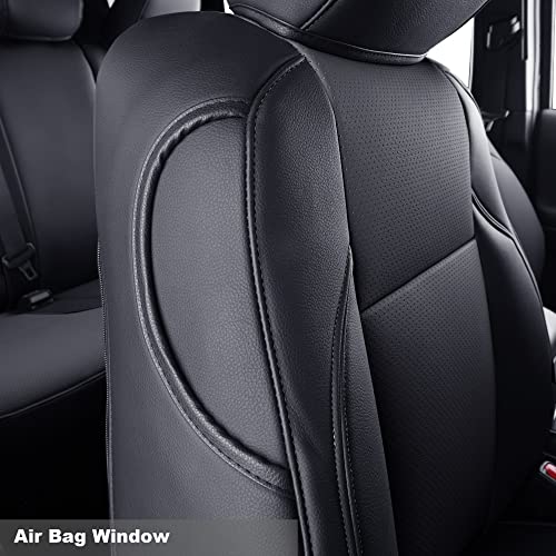 2 Front Tacoma Seat Covers Custom Fit 2024 2025 Tacoma Crew Cab and Extended Cab ((2024-2026) Front Only / Black)
