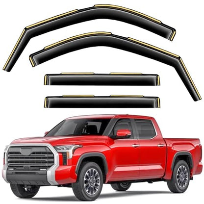Window Visors Rain Guards for Toyota Tundra CrewMax 2022 (Fit for 2022-2026 Toyota Tundra CrewMax)