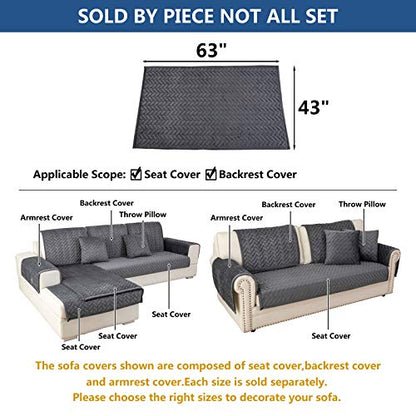 Couch Cover Sectional Couch Covers (43''x63''/Rectangular / Dark Gray)