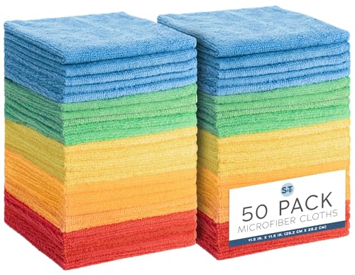 Microfiber Cleaning Cloth (50 Pack)