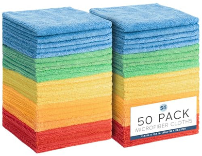 Microfiber Cleaning Cloth (50 Pack)