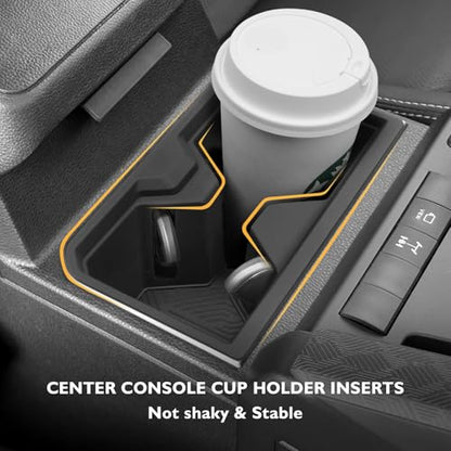 Car Cup Holder Insert Compatible with Toyota 4Runner 2025 2026 Accessories Silicone Material Center Console Cup Holder Protector Organizer (For 2025-2026 4Runner)