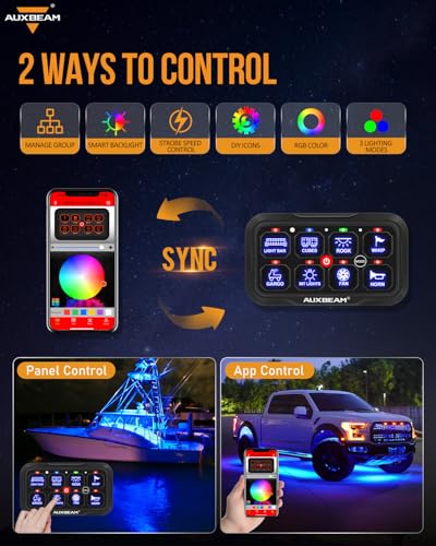 8 Gang Switch Panel Bluetooth AR (8 Gang Bluetooth Panel -One Side Output)