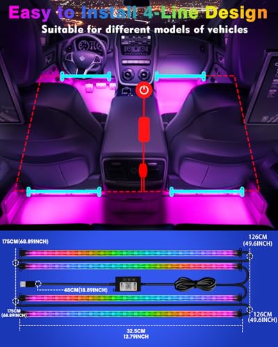 Car Led Strip Lights (18SMD 2IN2 / 3D Curved PVC)
