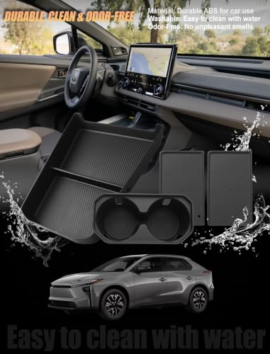 for Toyota bZ bZ4X 2026 Center Console Organizer Cup Holder