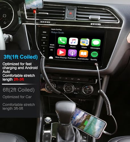 USB C to Lightning Cable for Carplay (3FT / Usb C to Lightning / Red)