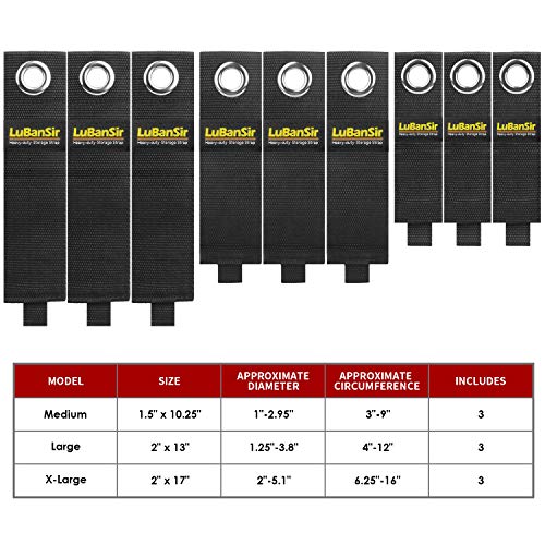9 Pack (10"/13"/17") Extension Cord Holder for Organization (10"/13"/17")
