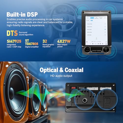 4+64GB 12.1" Double din car Stereo for Ford F