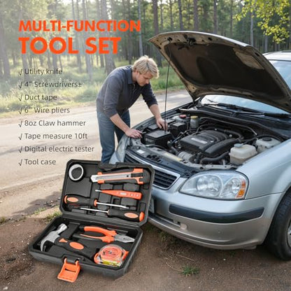 Car Emergency Kit with Portable Air Compressor
