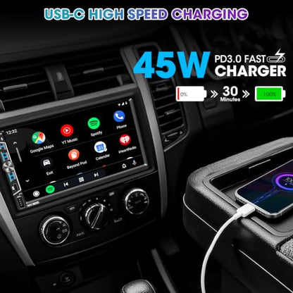 Double Din Stereo Carplay for Car (6.9 Inch Car Stereo)