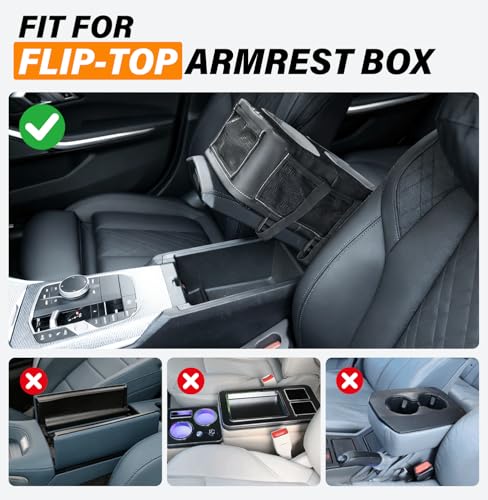 Universal Car Center Console Cup Holder Organizer Armrest Storage Box (12 X 8 X 5.3Inch)