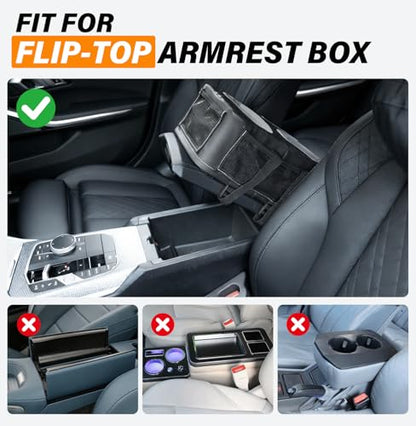 Universal Car Center Console Cup Holder Organizer Armrest Storage Box (12 X 8 X 5.3Inch)