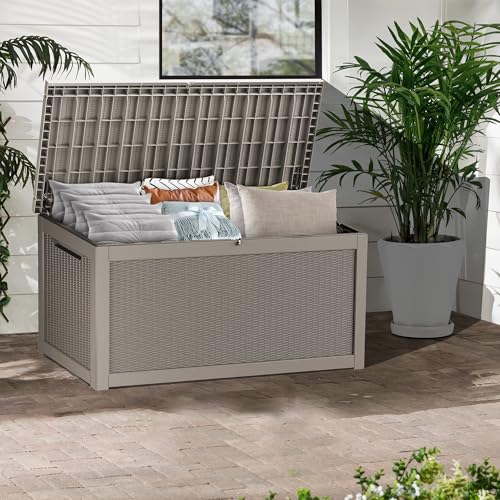 320 Gallon Resin Outdoor Storage Box (Gray / 320 gallons)