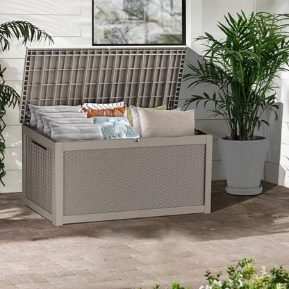 320 Gallon Resin Outdoor Storage Box (Gray / 320 gallons)