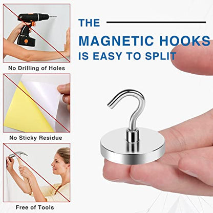 Magnetic Hooks for Cruise Cabins (Silver / 1.26in)