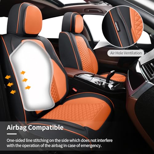 Car Seat Covers Full Set (5 PIECE / Orange)