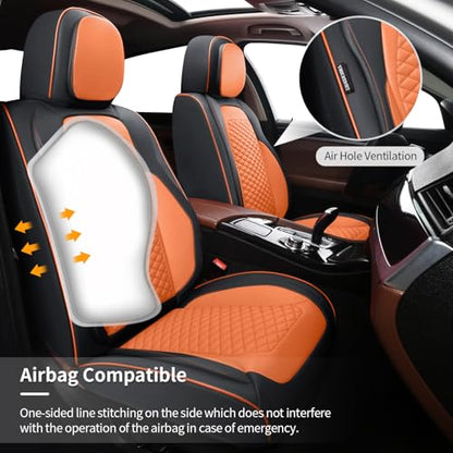 Car Seat Covers Full Set (5 PIECE / Orange)