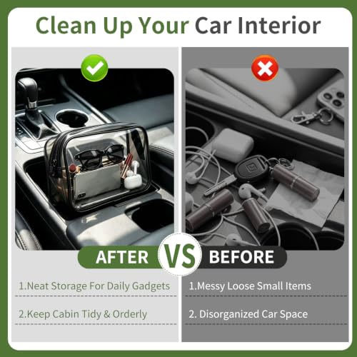 2 Pack Car Center Console Storage Organizer