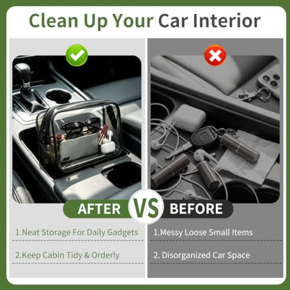 2 Pack Car Center Console Storage Organizer