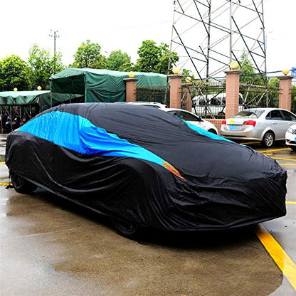 Waterproof Car Cover All Weather Snowproof UV Protection Windproof Outdoor Full Coupe (Fit Coupe/ Cabrio Length(167- 174 Inch) / Blue)