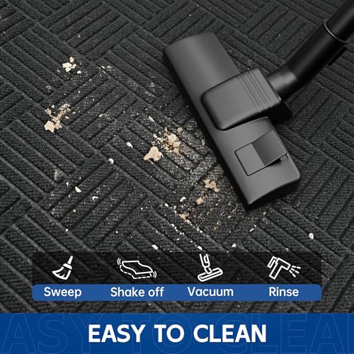 Durable Indoor Outdoor Door Mat (4' x 5' (Rectangular) / Black-diamond)