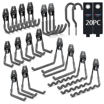 Heavy Duty Garage Hooks (20 / Gray)