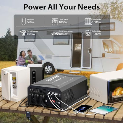 2000W Car Power Inverter (Black)