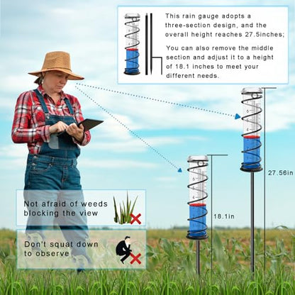 Upgrade Rain Gauge (3-section Spiral Rain Gauge)