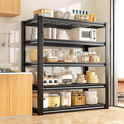 3 Pack Garage Shelving 3200LBS Heavy Duty Storage Shelves for Office (Black)