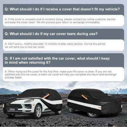 10 Layers SUV Car Cover Custom Fit for Porsche Macan (Black Gray / Custom Fit for Porsche Macan)