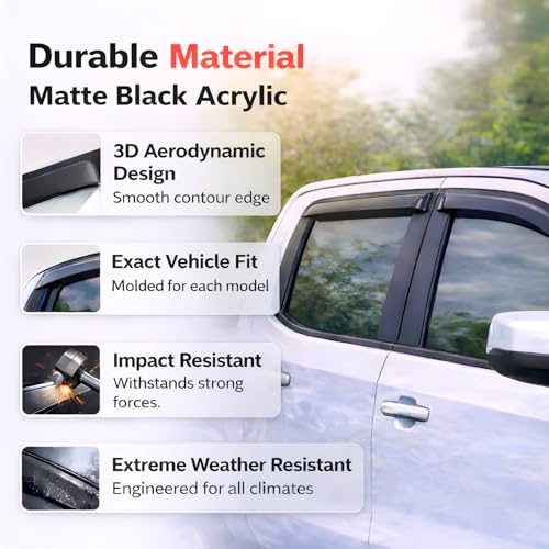 Rain Guards for 2019 (2019-2026 Silverado/Sierra 1500 Double Cab)