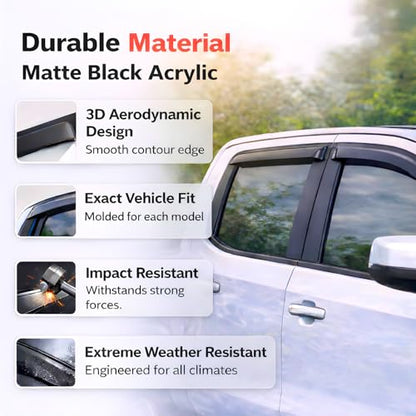Rain Guards Fit for 2007 (2007-2014 E150/E250/E350/E450)