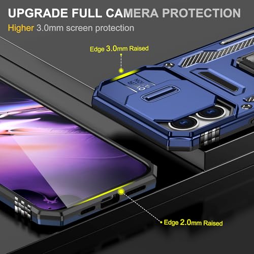 Heavy Duty Phone Case for 16 PlusCase with Camera Cover (iPhone 16 Plus 【6.7 inch】 / Navy Blue)