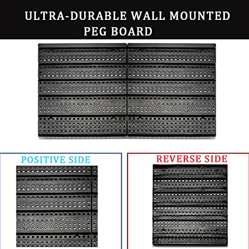 Wall Mounted Storage Bins Parts Rack 4 Colors Bin Organizer Garage Plastic Shop Tool (50.4"*32.4" / Classic)