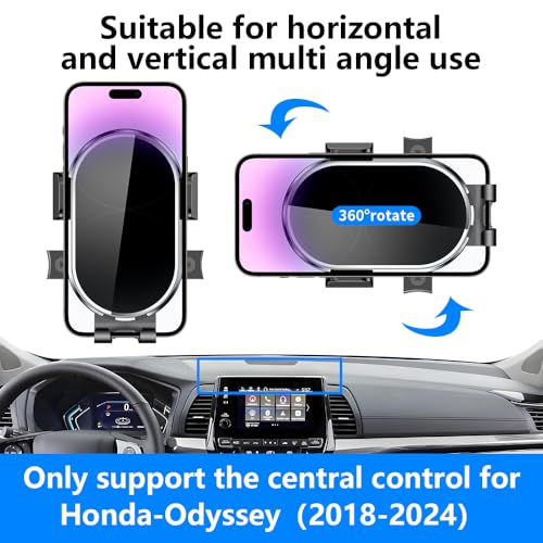 Car Phone Holder Center Console Organizer For Honda Odyssey 2018 2019 2020 2021 2022 2023 2024 【Not Fit Odyssey 2025】Auto Accessories Navigation Screen Interior Cell mobile Mount case accessory (Holder Box for Odyssey 2018-2024)