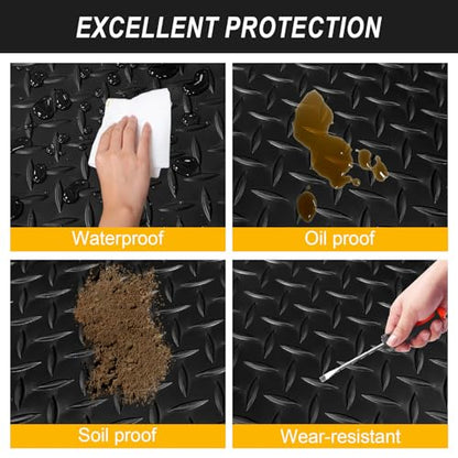 4x8FT Garage Floor Mat (4*8FT / Black)