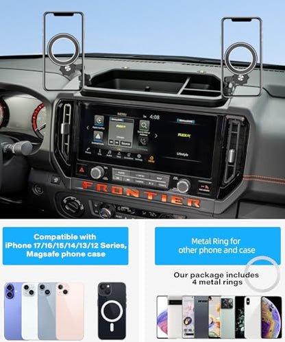 Car Phone Holder for Nissan Frontier 2025 2026 12.3" Screen Accessories (for 2025-2026 Nissan Frontier(12.3 Inch Screen))