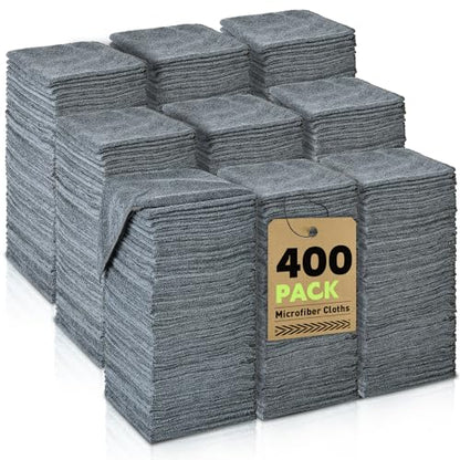 Microfiber Cleaning Cloths Bulk (Grey / 400P)
