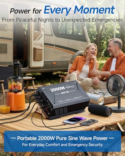 2000 Watt Pure Sine Wave Power Inverter (Gray)