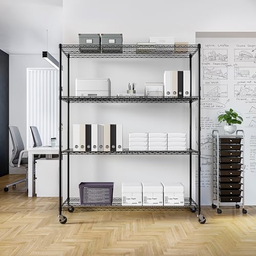 UltraDurable 4 (Black / 4-Tier Shelving, 60" W x 24" D)