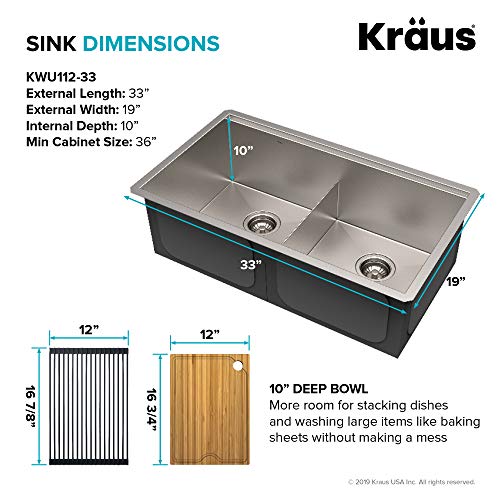 Kore™ Workstation 33 (Stainless Steel / 33 inch / Sink and Garbage Disposal 3/4 HP)