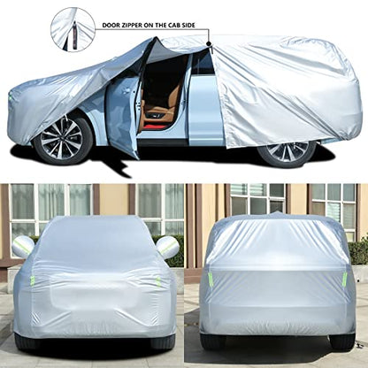 Light Shell Waterproof UV (Silver-Green / YXXL: for SUV (Length 206"-215"))