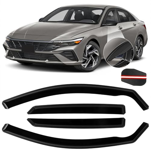 4PCS in Channel Window Rain Guards Fit for Hyundai Elantra 2021 (For 2021-2026 Elantra)
