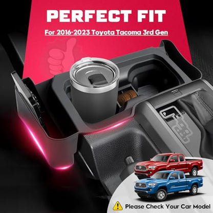 2‑in‑1 Center Console Cup Insert for 2016‑2023 Tacoma (For 16-23 Tacoma)