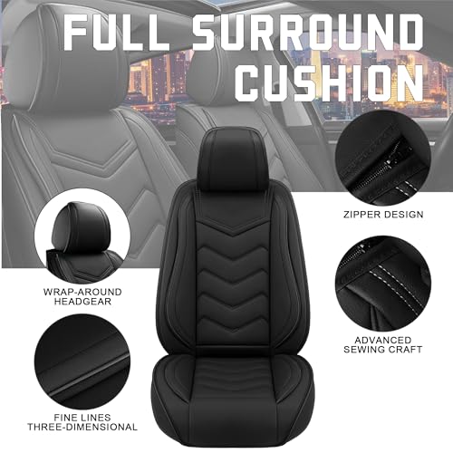 Car Seat Covers for Chrysler Pacifica 2004 (Full Set / Pure Black)