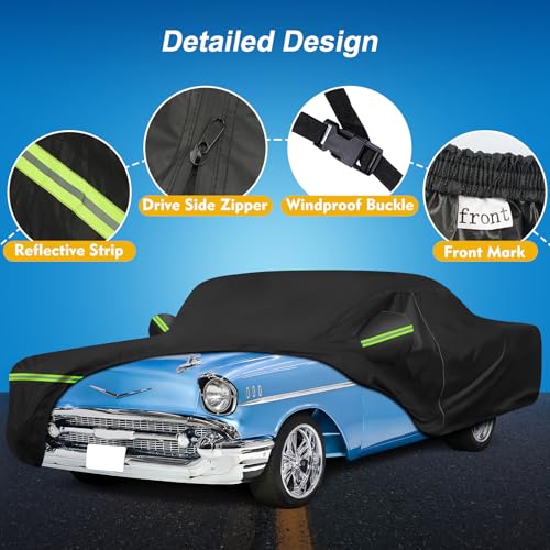 QUNSUNUS Car Cover for Chevrolet Bel Air (for Chevrolet Bel Air/150/210 1950-1957)