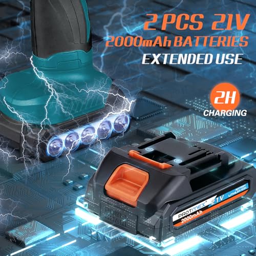 Cordless Car Buffer Polisher w (Blue)