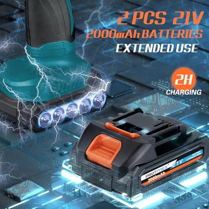 Cordless Car Buffer Polisher w (Blue)