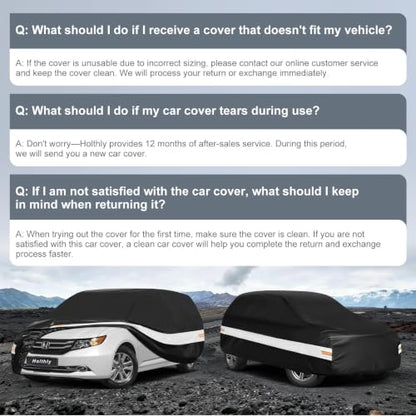 10 Layers Minivan Car Cover Custom Fit for Honda Odyssey (Black Gray / Custom Fit for Honda Odyssey-1)